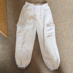 Abercrombie & Fitch Light Gray Cargo Sweatpants